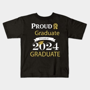 Proud Graduate of a class of 2024 graduates Kids T-Shirt